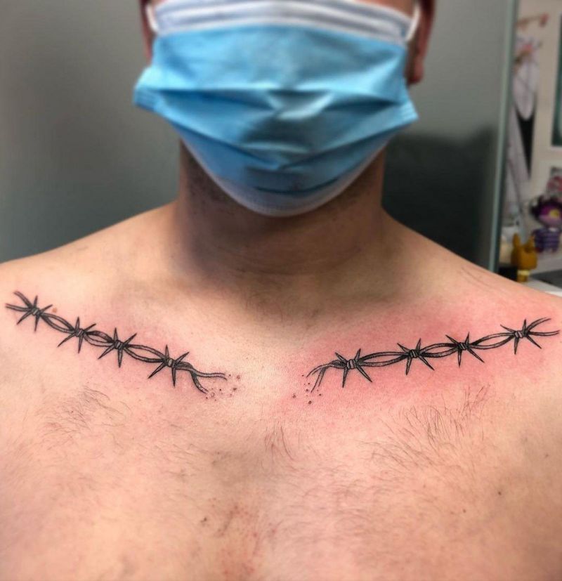 30 Pretty Barbed Wire Tattoos You Must Try