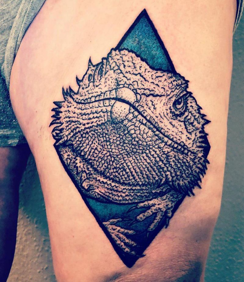 30 Pretty Bearded Dragon Tattoos Make You Charming