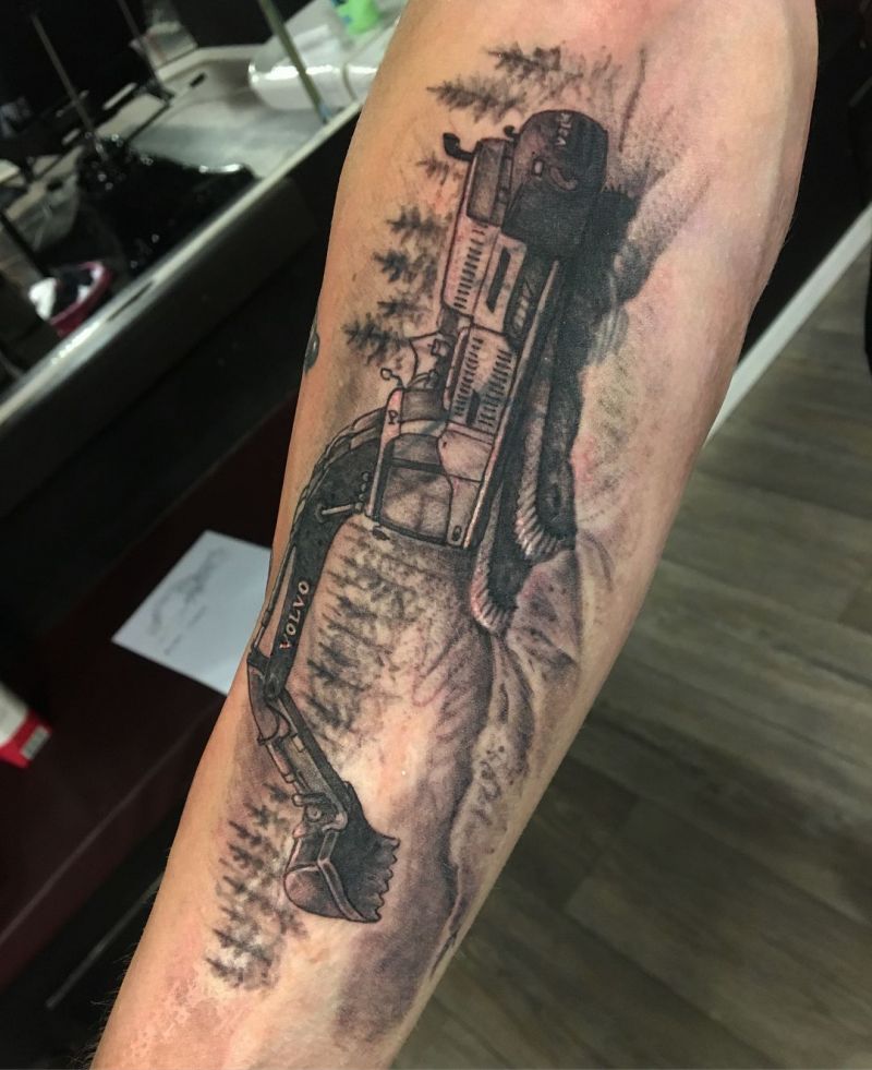 21 Elegant Excavator Tattoos to Inspire You