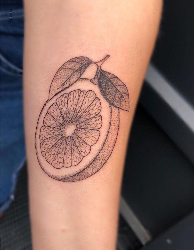 30 Pretty Grapefruit Tattoos for Your Inspiration