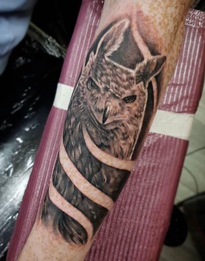 30 Gorgeous Great Horned Owl Tattoos You Must Try