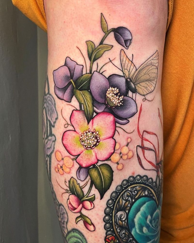 30 Pretty Hellebore Tattoos You Will Love