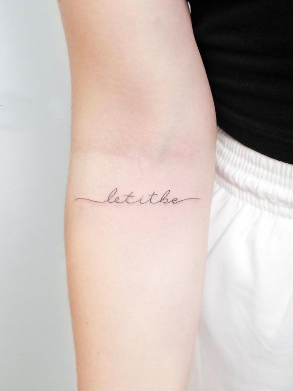 30 Pretty Let It Be Tattoos for Your Inspiration