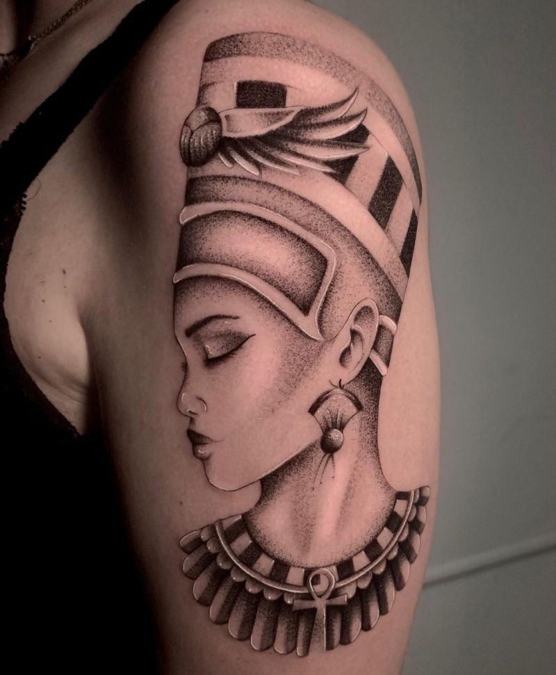 30 Pretty Nefertiti Tattoos You Will Love