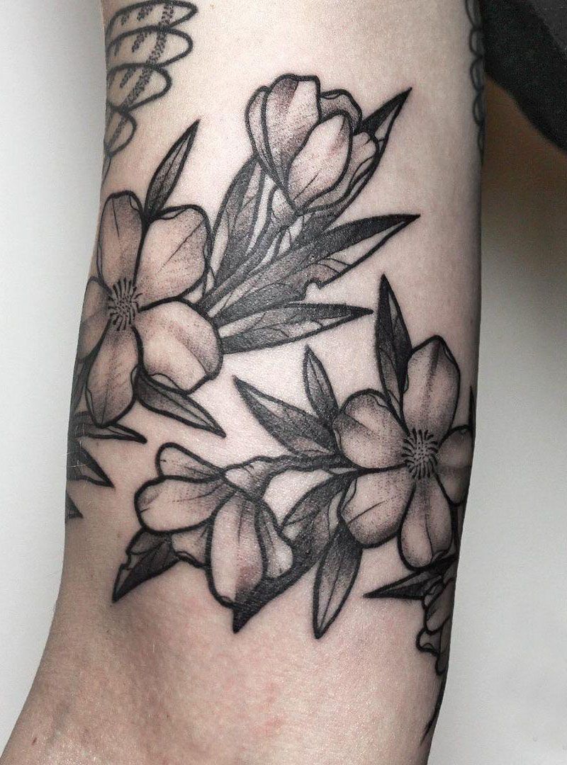 30 Pretty Oleander Tattoos Make You Attractive