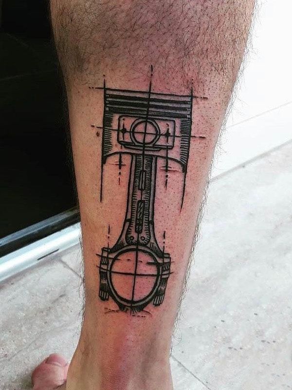 30 Pretty Piston Tattoos You Must Try