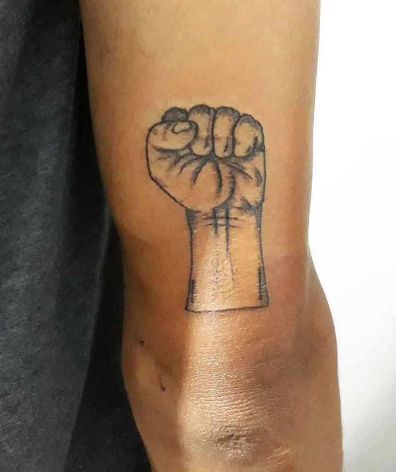 30 Pretty Raised Fist Tattoos to Inspire You