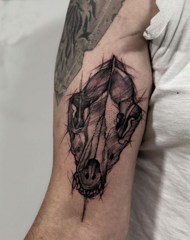 30 Pretty Wolf Skull Tattoos You Must Try