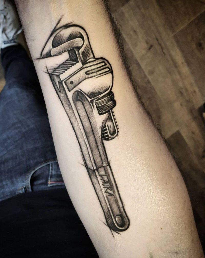 30 Pretty Wrench Tattoos You Must Love