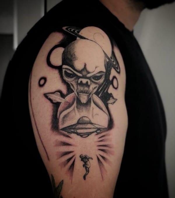 30 Unique Alien Tattoos You Can Copy