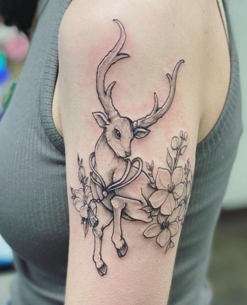 30 Pretty Antler Tattoos to Inspire You