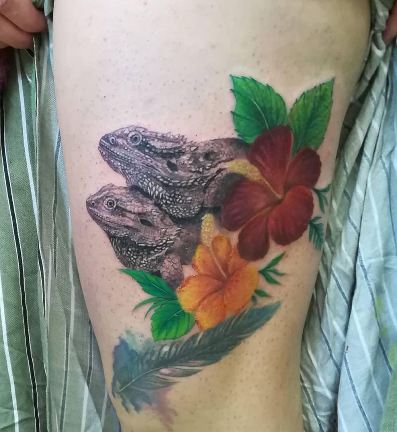 30 Pretty Bearded Dragon Tattoos Make You Charming