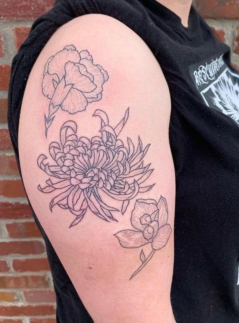 30 Pretty Chrysanthemum Tattoos Make You Charming