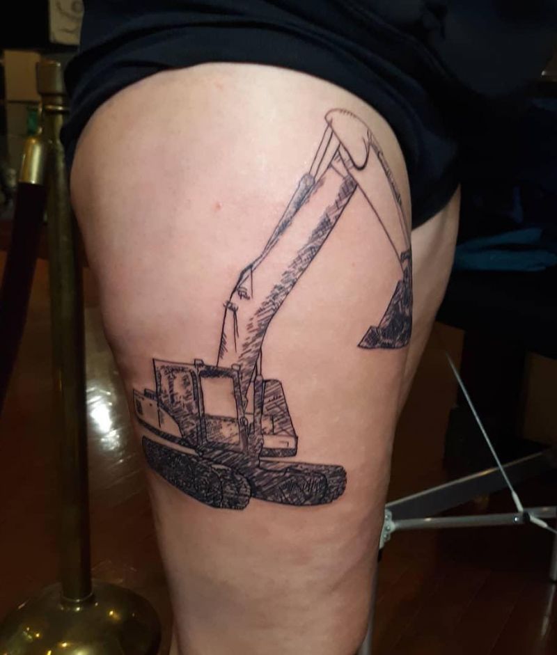 21 Elegant Excavator Tattoos to Inspire You