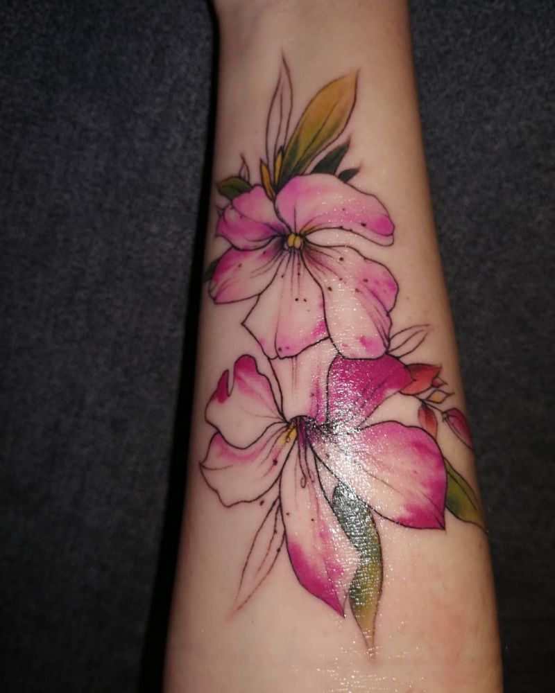 30 Pretty Oleander Tattoos Make You Attractive