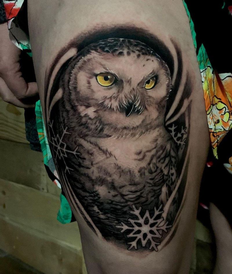 30 Pretty Snowy Owl Tattoos You Can Copy