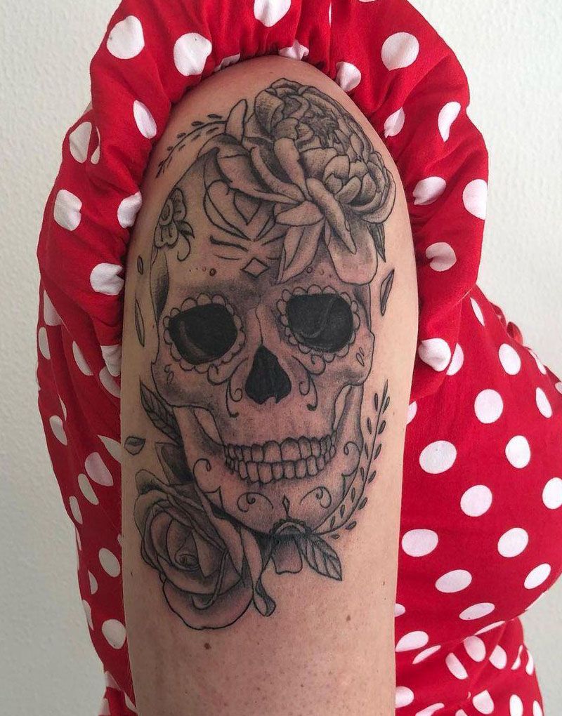 30 Pretty Sugar Skull Tattoos You Will Love