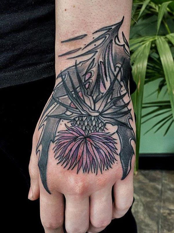 30 Pretty Thistle Tattoos Make You Attractive