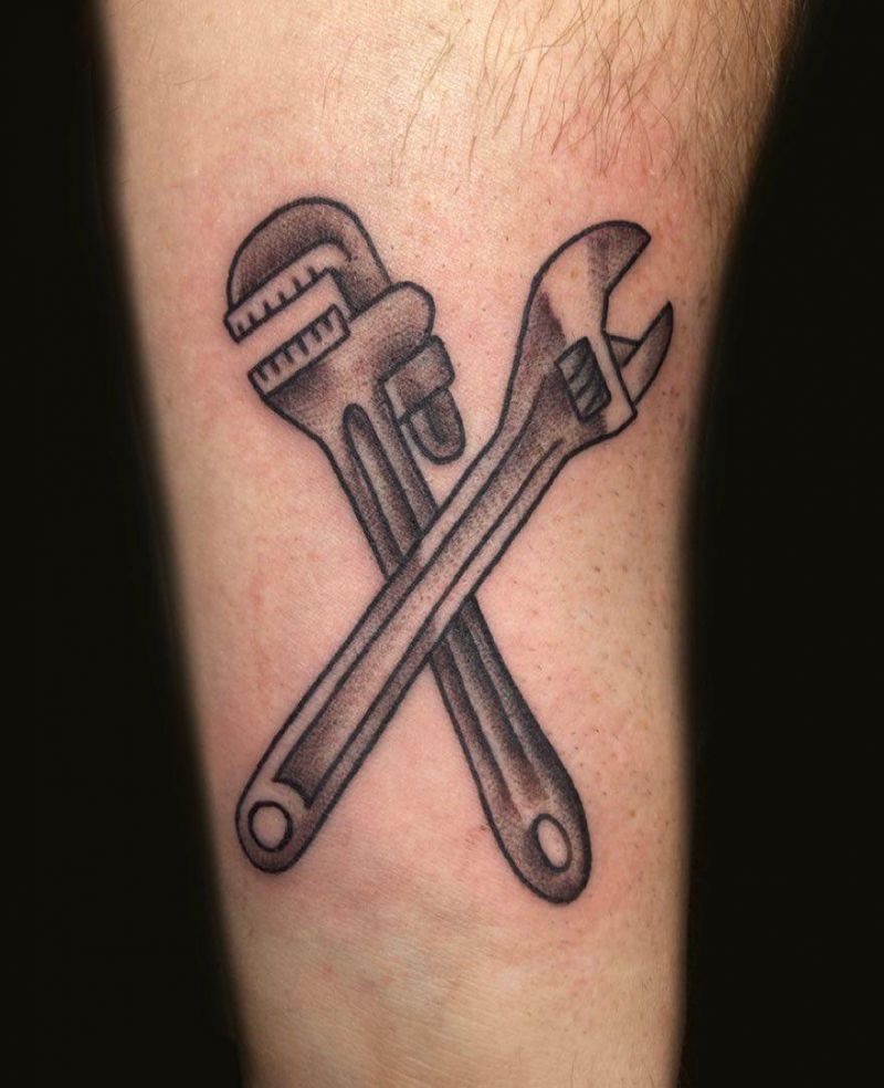 30 Pretty Wrench Tattoos You Must Love