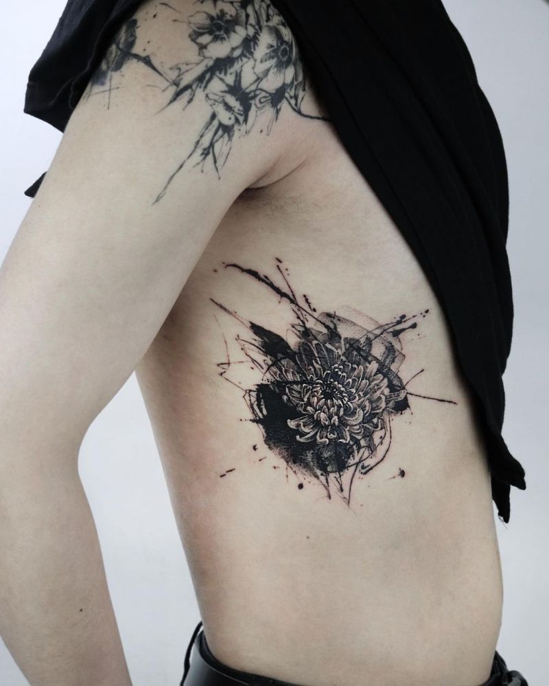 30 Pretty Chrysanthemum Tattoos Make You Charming