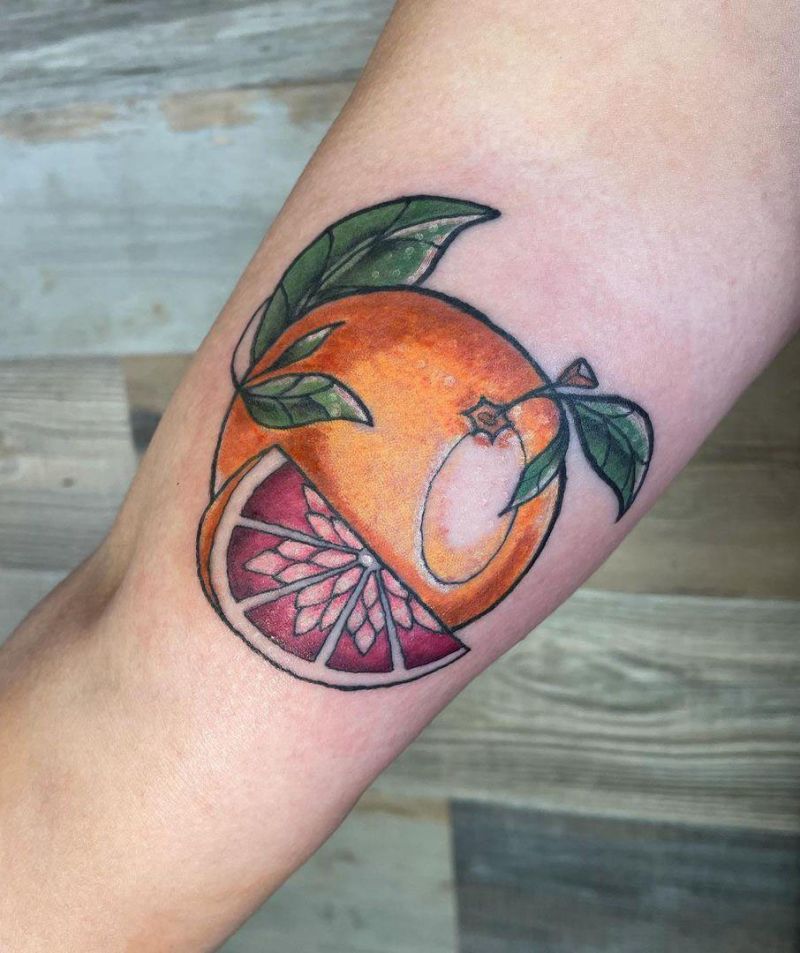 30 Pretty Grapefruit Tattoos for Your Inspiration