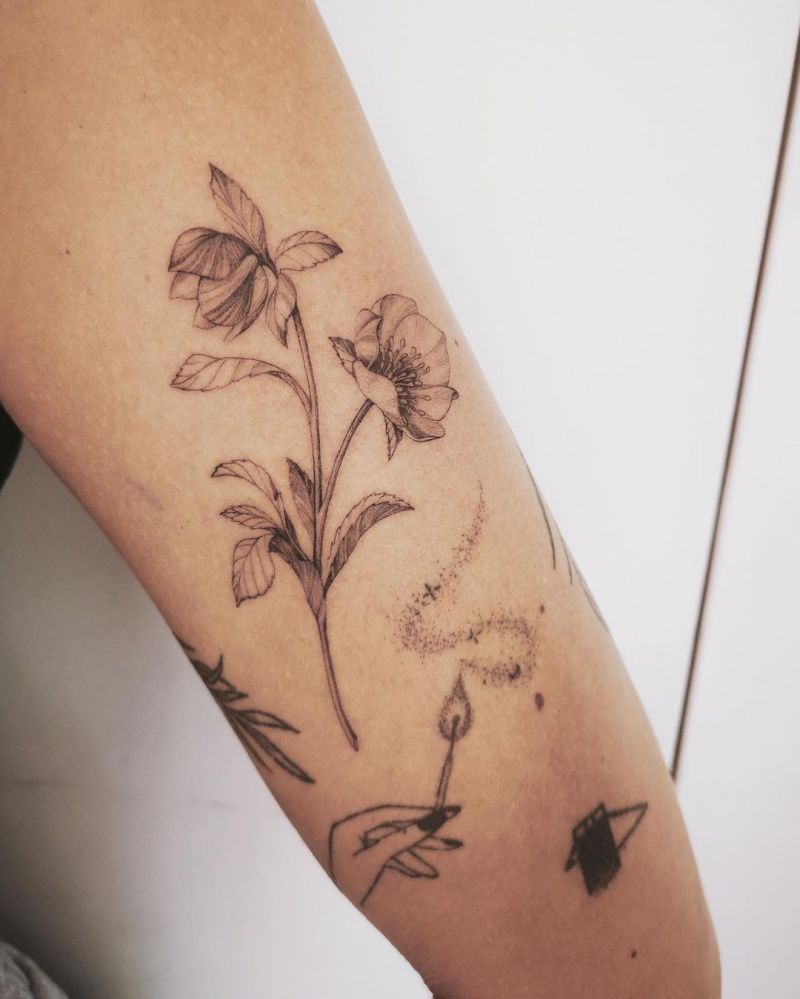30 Pretty Hellebore Tattoos You Will Love