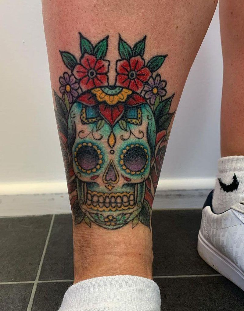 30 Pretty Sugar Skull Tattoos You Will Love