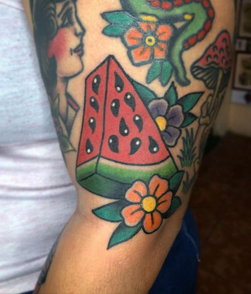30 Pretty Watermelon Tattoos You Must Love
