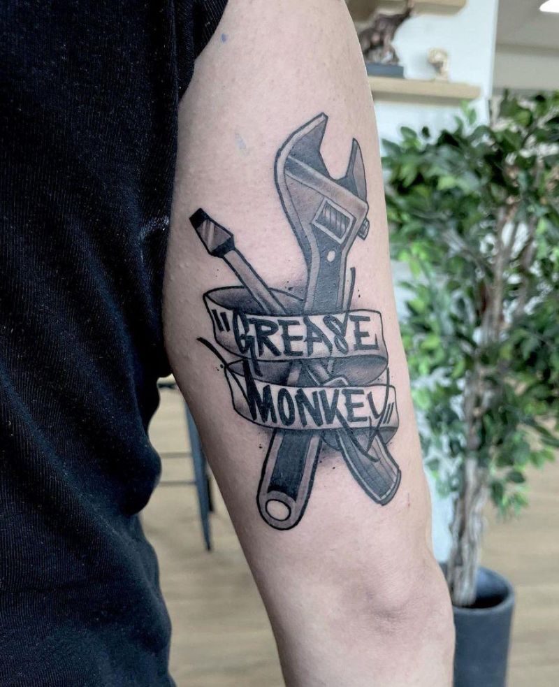 30 Pretty Wrench Tattoos You Must Love