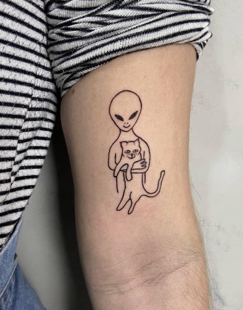 30 Unique Alien Tattoos You Can Copy