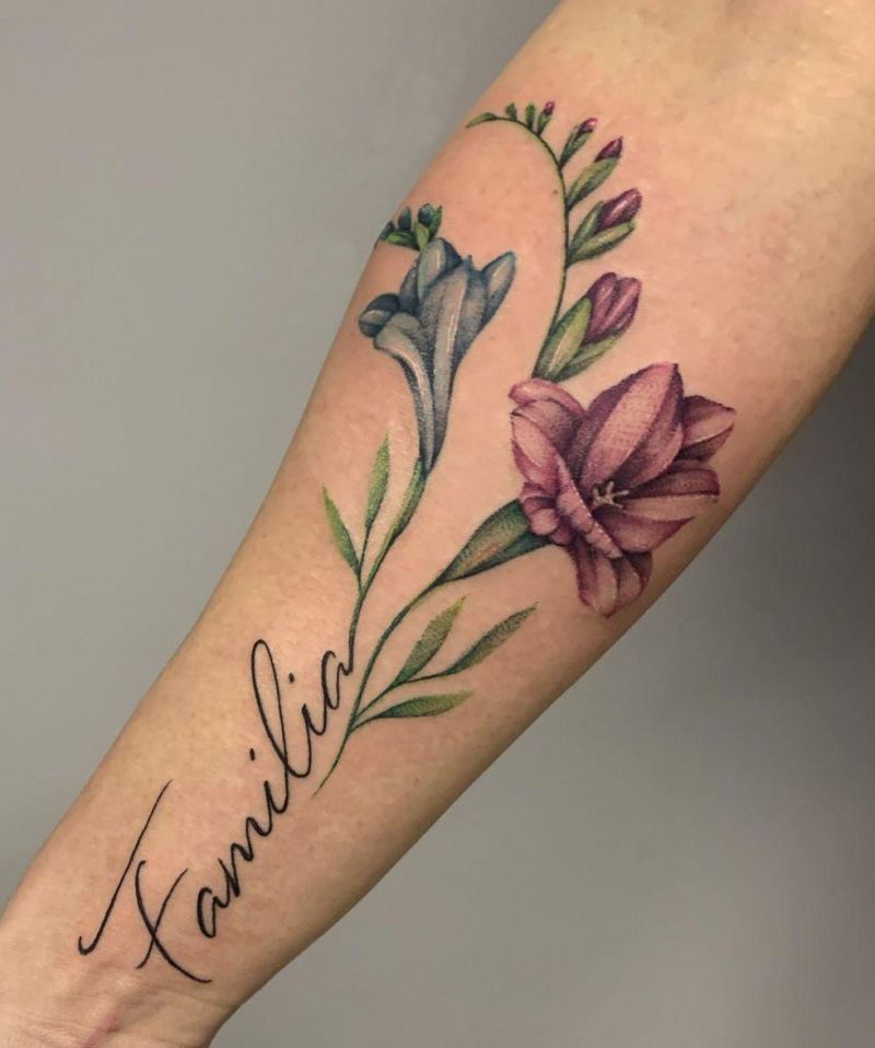 30 Pretty Freesia Tattoos You Must Love