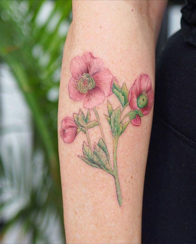 30 Pretty Hellebore Tattoos You Will Love