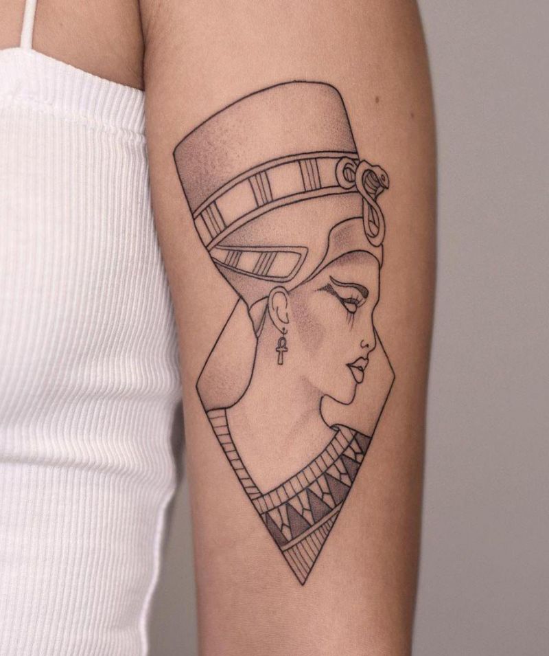 30 Pretty Nefertiti Tattoos You Will Love