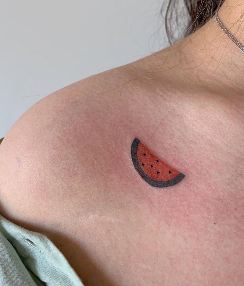 30 Pretty Watermelon Tattoos You Must Love