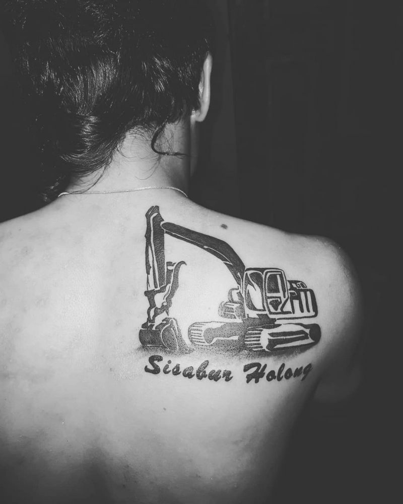 21 Elegant Excavator Tattoos to Inspire You