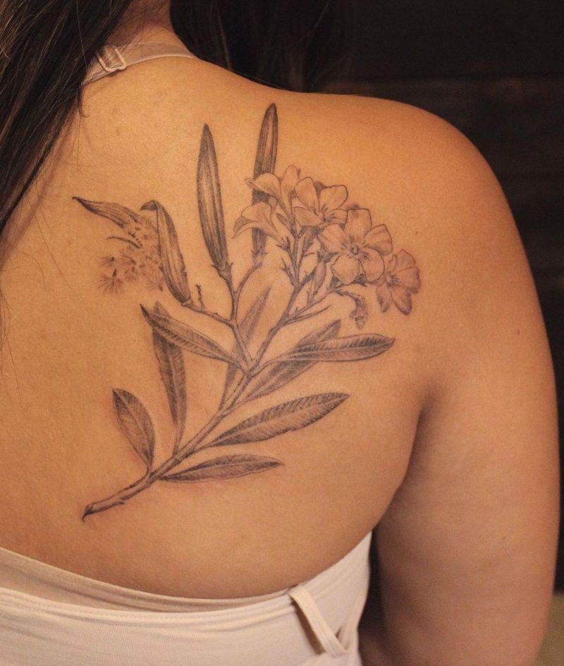 30 Pretty Oleander Tattoos Make You Attractive