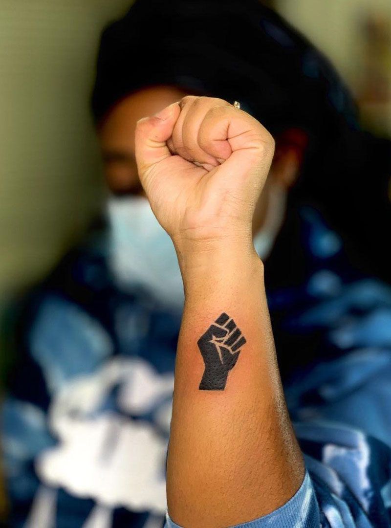 30 Pretty Raised Fist Tattoos to Inspire You