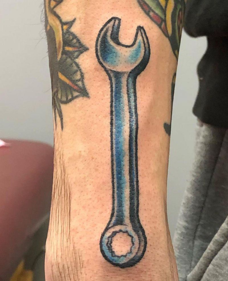 30 Pretty Wrench Tattoos You Must Love