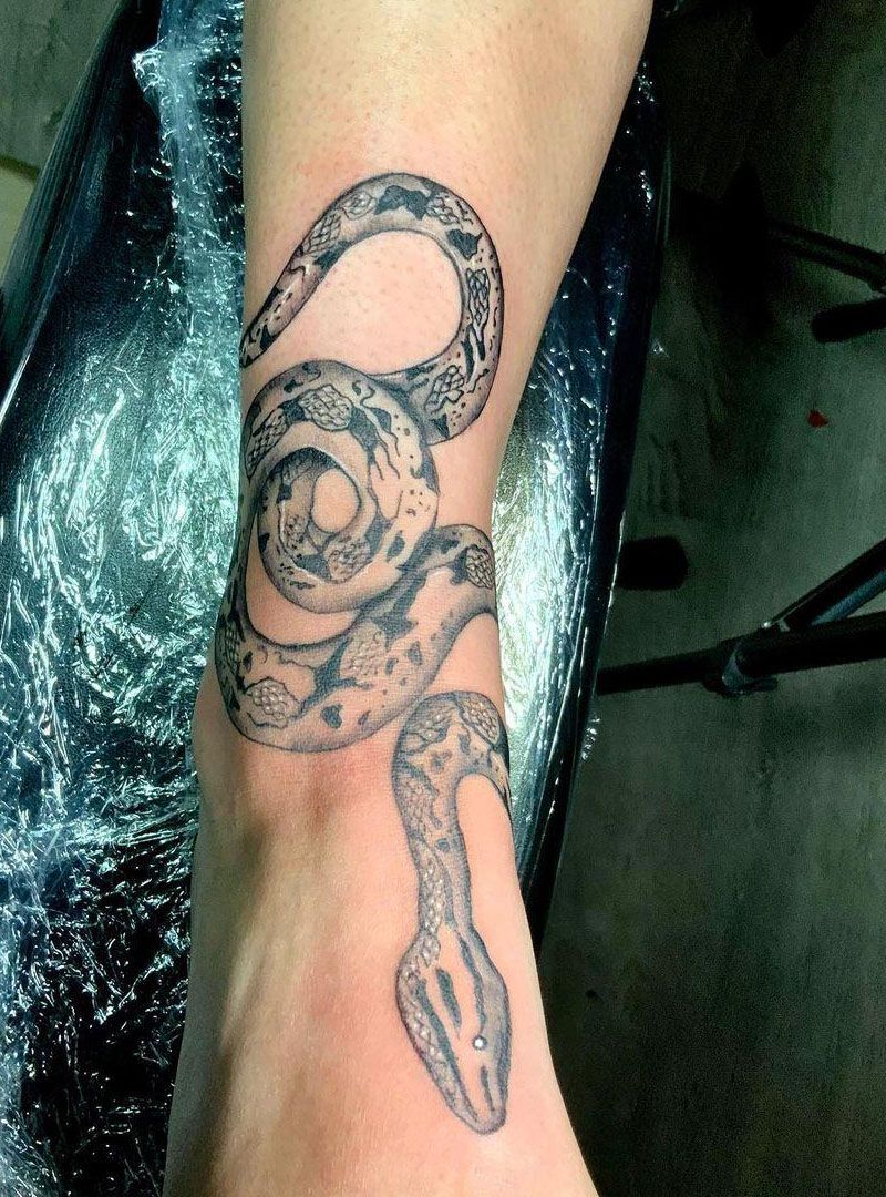 16 Pretty Anaconda Tattoos to Inspire You