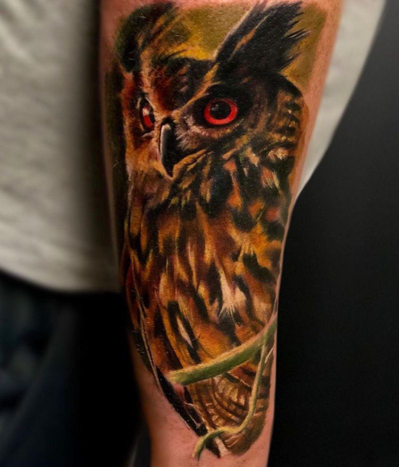 30 Gorgeous Great Horned Owl Tattoos You Must Try