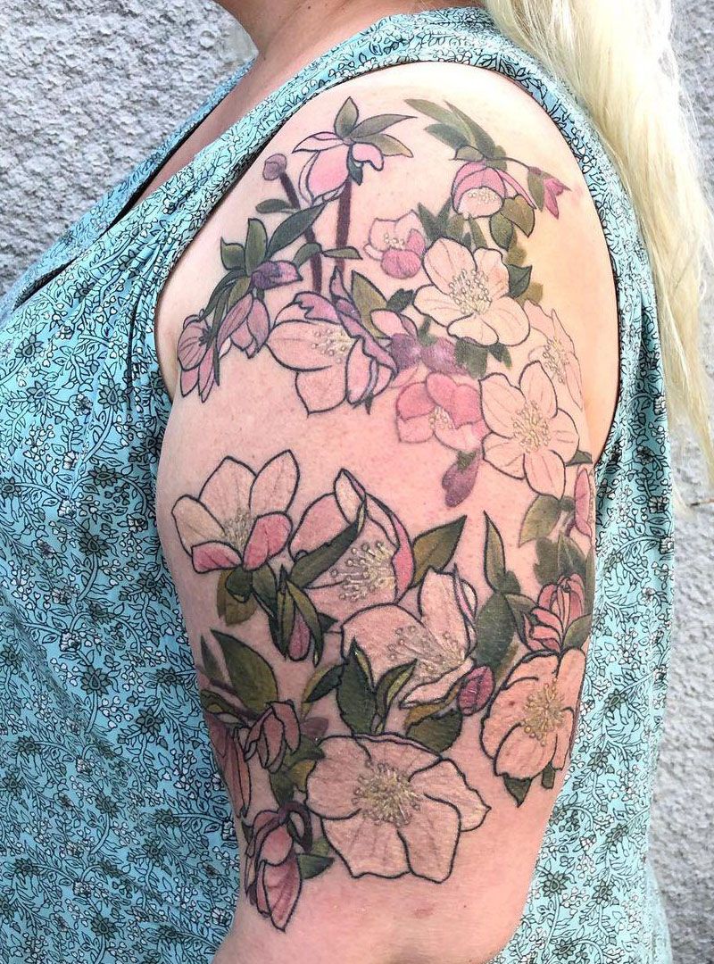 30 Pretty Hellebore Tattoos You Will Love