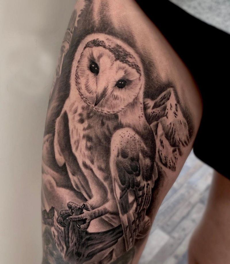 30 Pretty Snowy Owl Tattoos You Can Copy