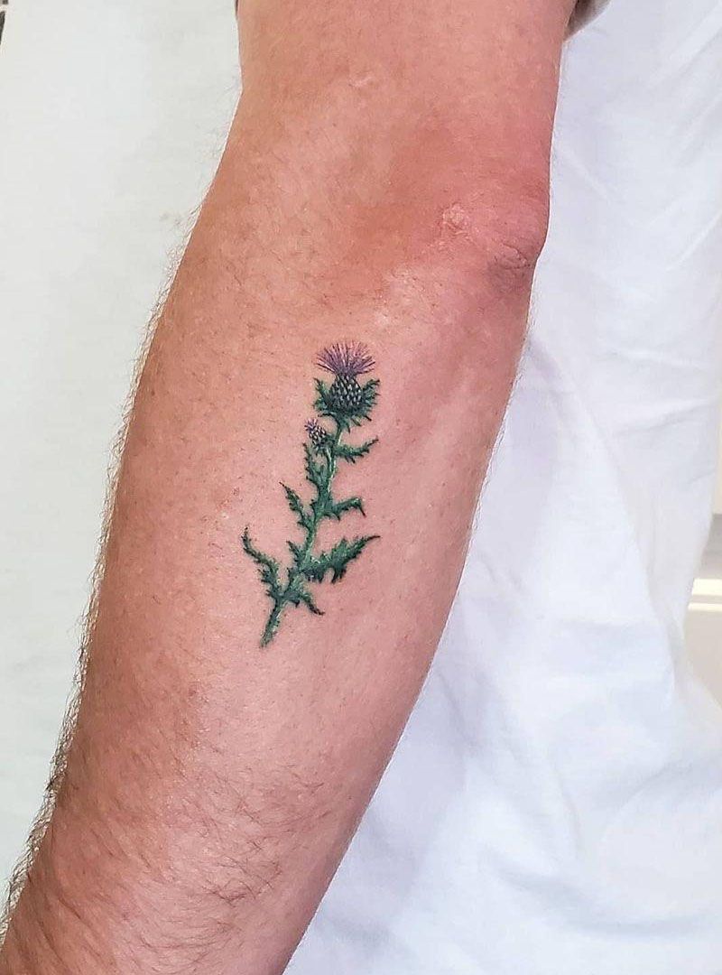 30 Pretty Thistle Tattoos Make You Attractive