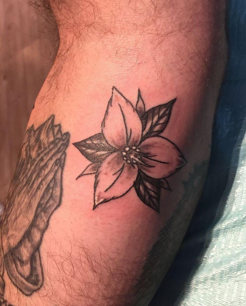 30 Pretty Trillium Tattoos You Can Copy