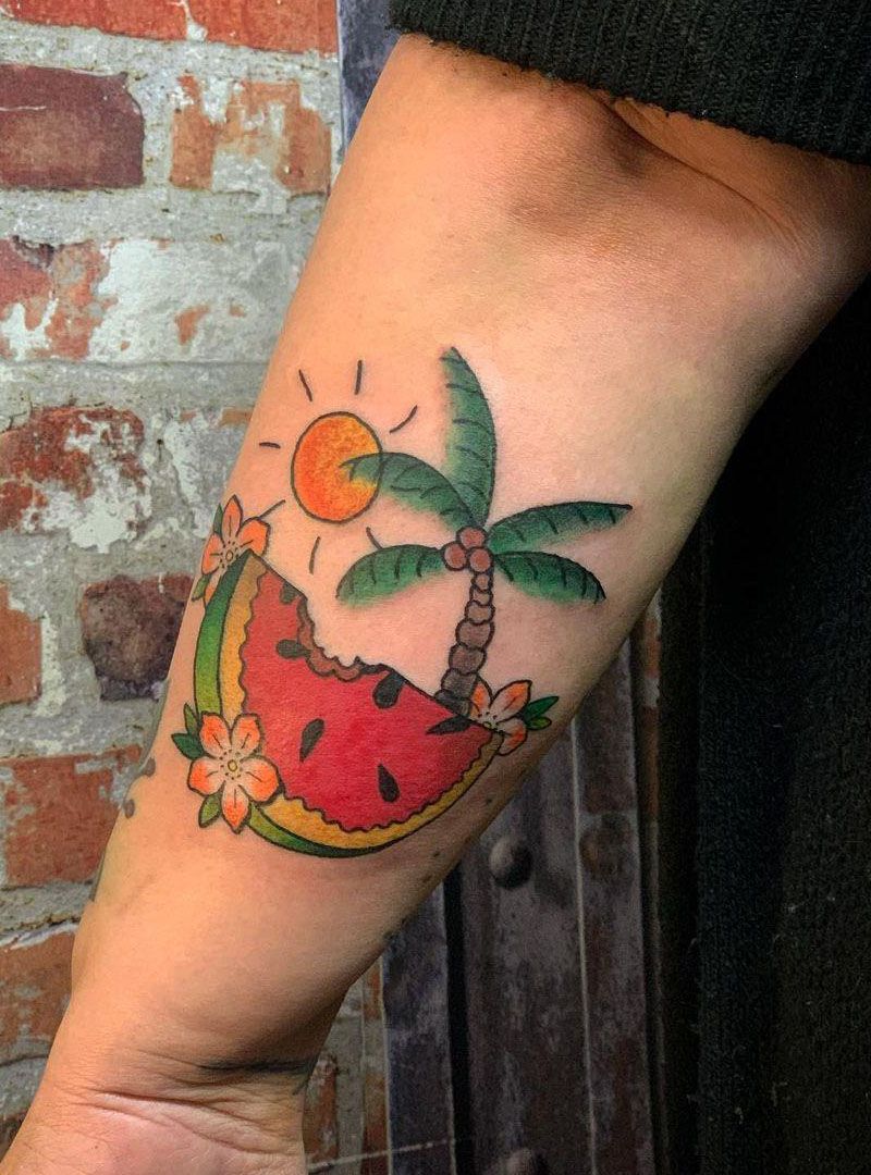 30 Pretty Watermelon Tattoos You Must Love