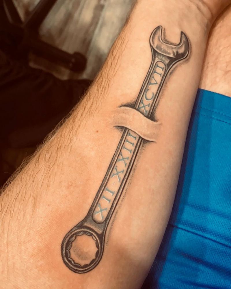 30 Pretty Wrench Tattoos You Must Love