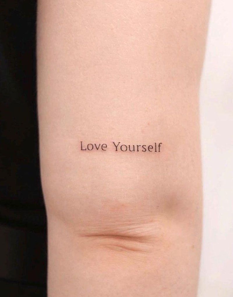 30 Pretty Love Yourself Tattoos You Must Try