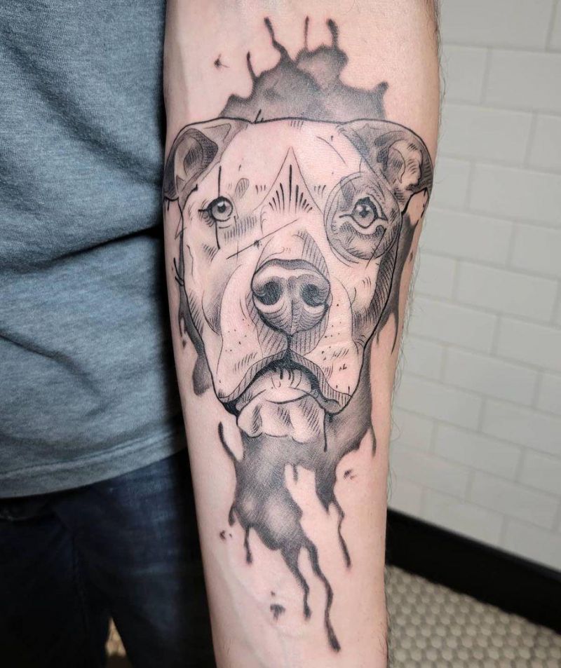 30 Cute Pitbull Tattoos You Must Try