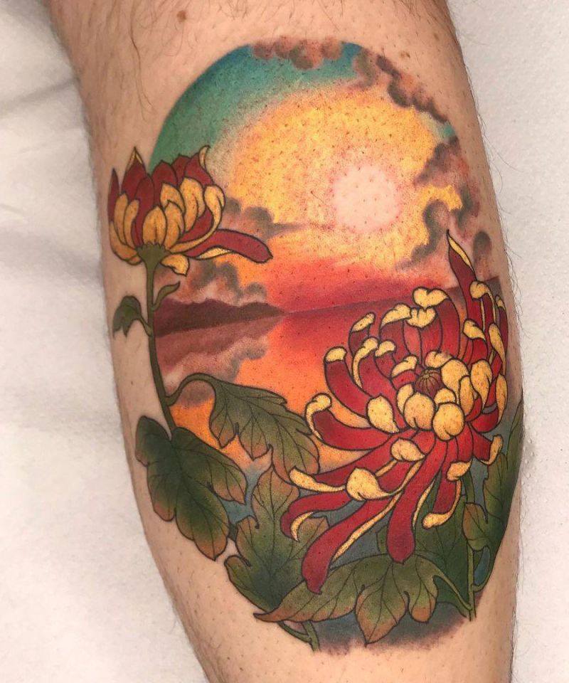 30 Pretty Sunset Tattoos You Can Copy