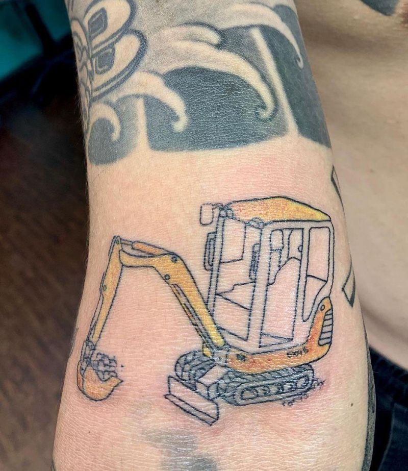 21 Elegant Excavator Tattoos to Inspire You